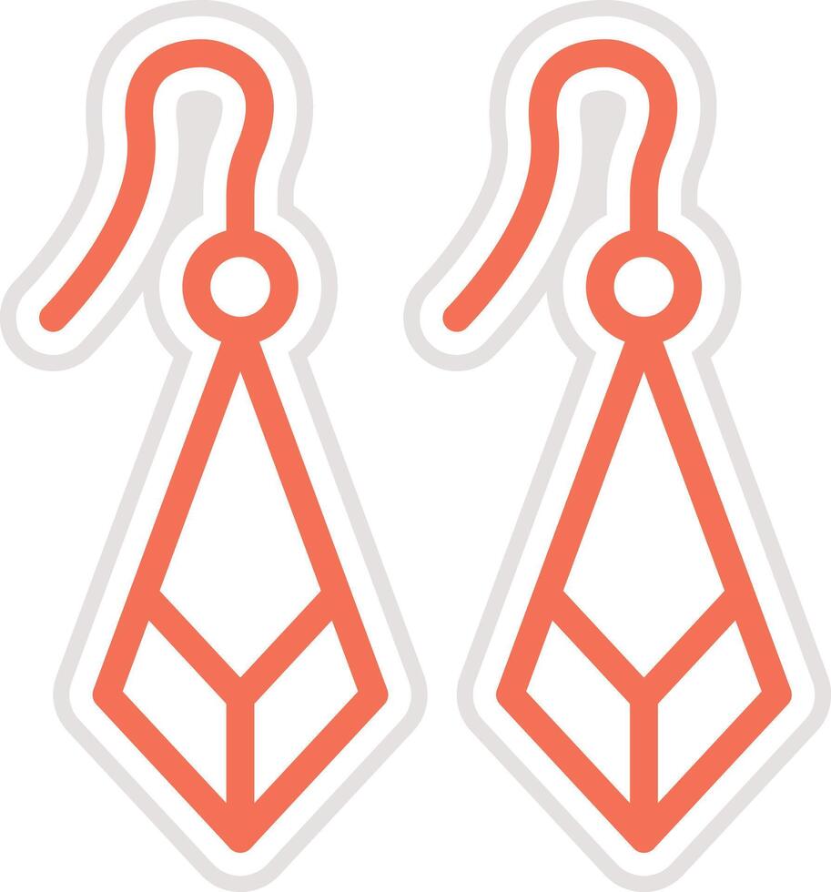 Earrings Icon Design Illustration vector