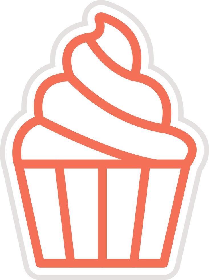 Sweet muffin Icon Design Illustration vector