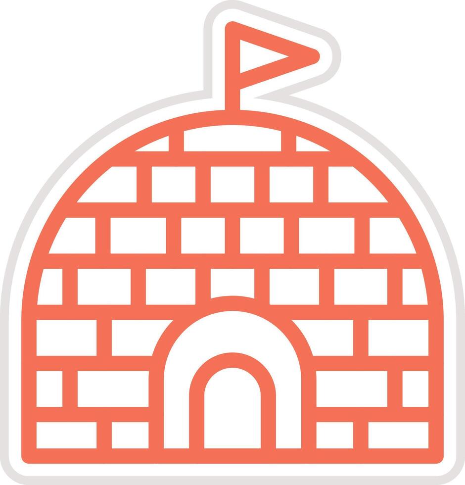 Igloo Icon Design Illustration vector