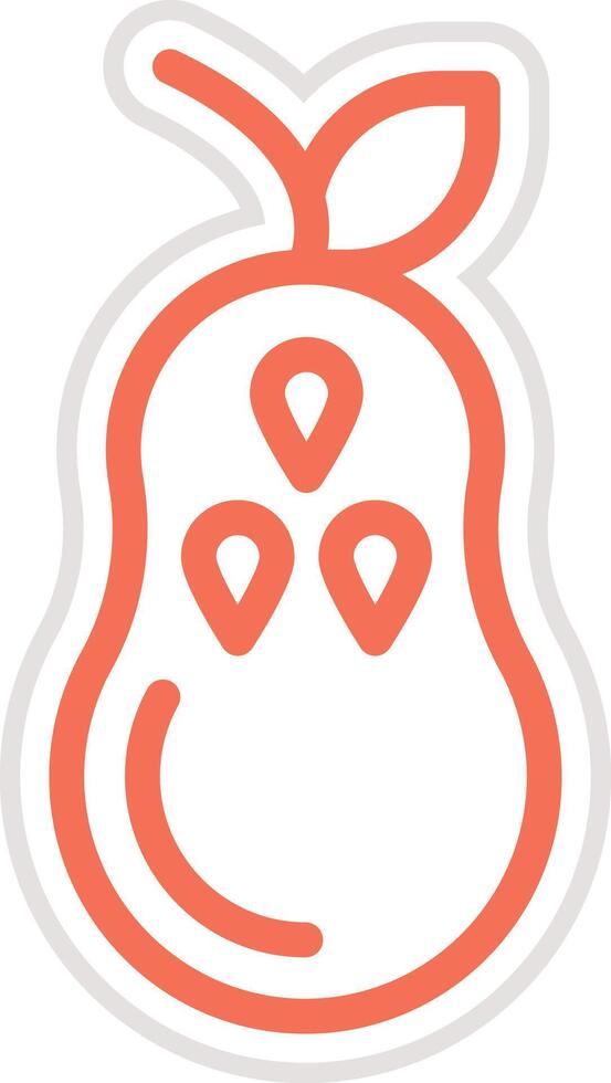 Pear Icon Design Illustration vector
