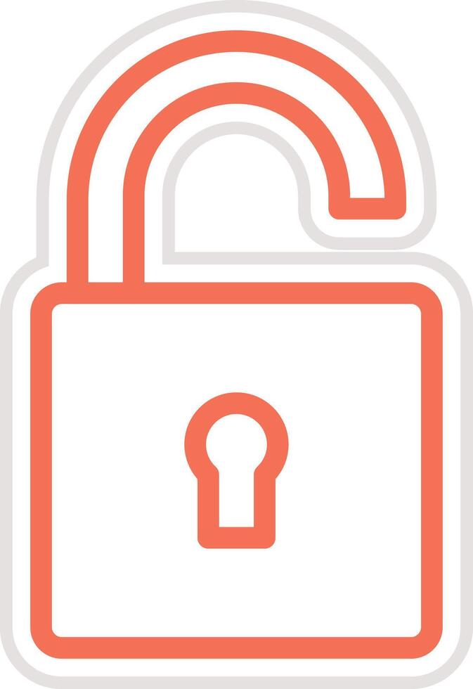 Unlocked Icon Design Illustration vector