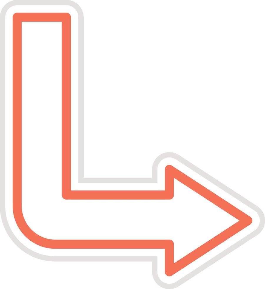 Down right Icon Design Illustration vector