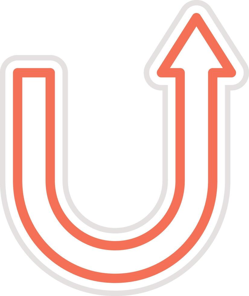 U turn Icon Design Illustration vector