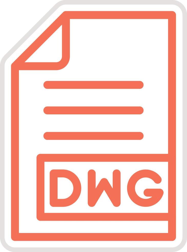 DWG Icon Design Illustration vector