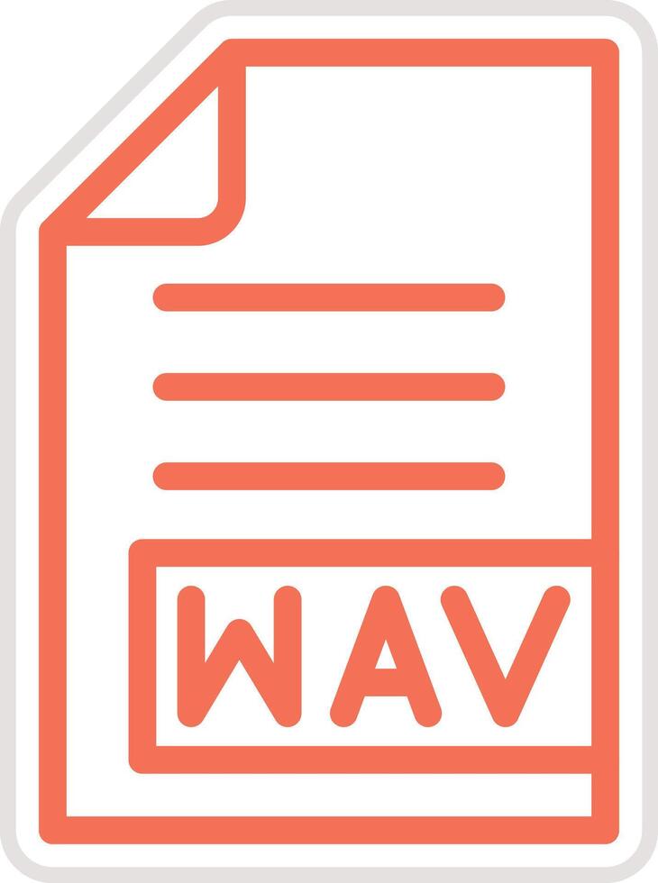 WAV Icon Design Illustration vector
