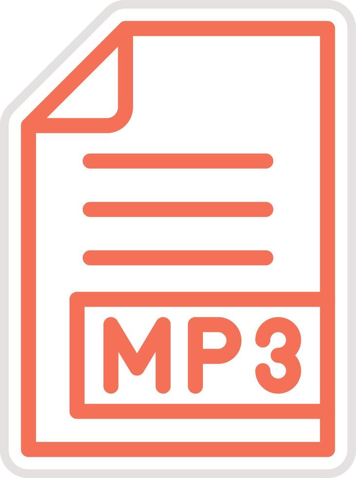 MP3 Icon Design Illustration vector