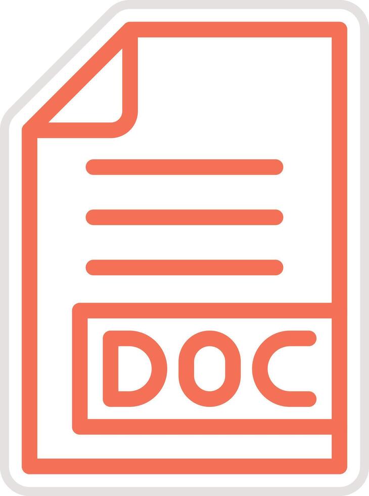 DOC Icon Design Illustration vector