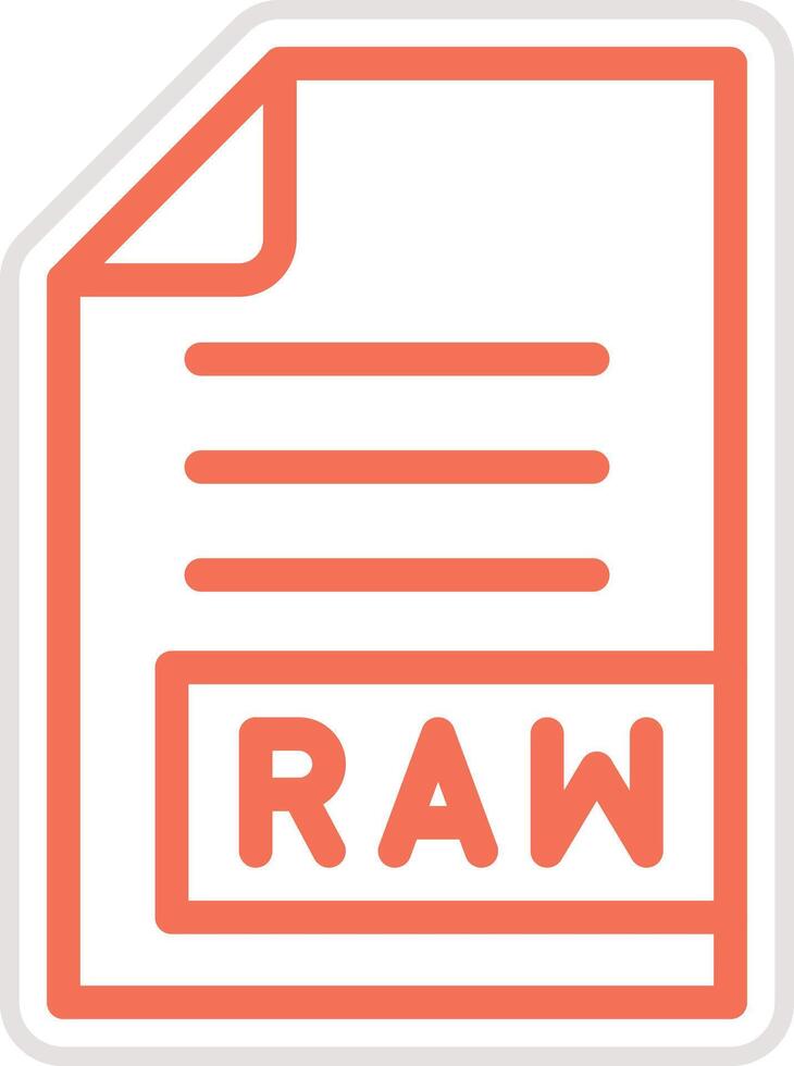 RAW Icon Design Illustration vector