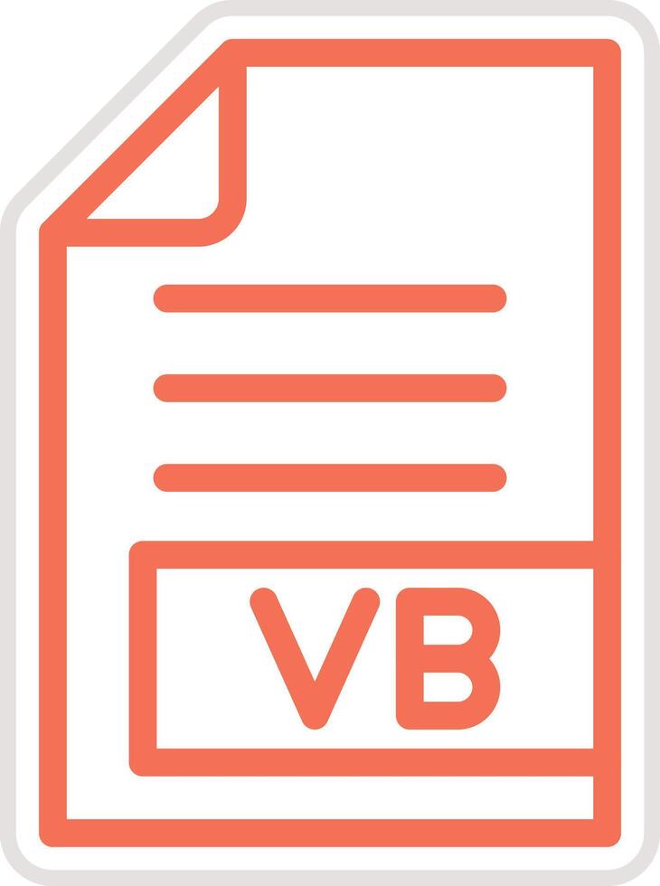 VB Icon Design Illustration vector