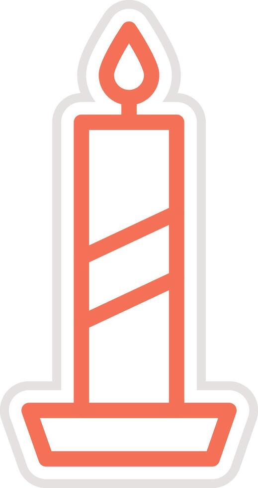 Candle Icon Design Illustration vector