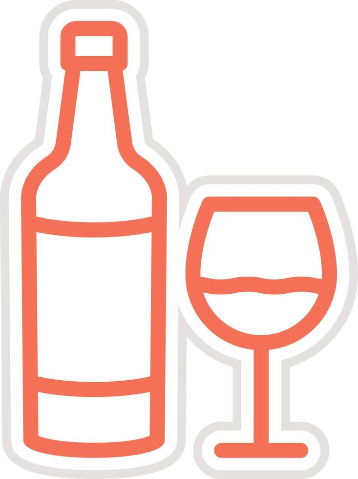 Wine bottle Icon Design Illustration vector