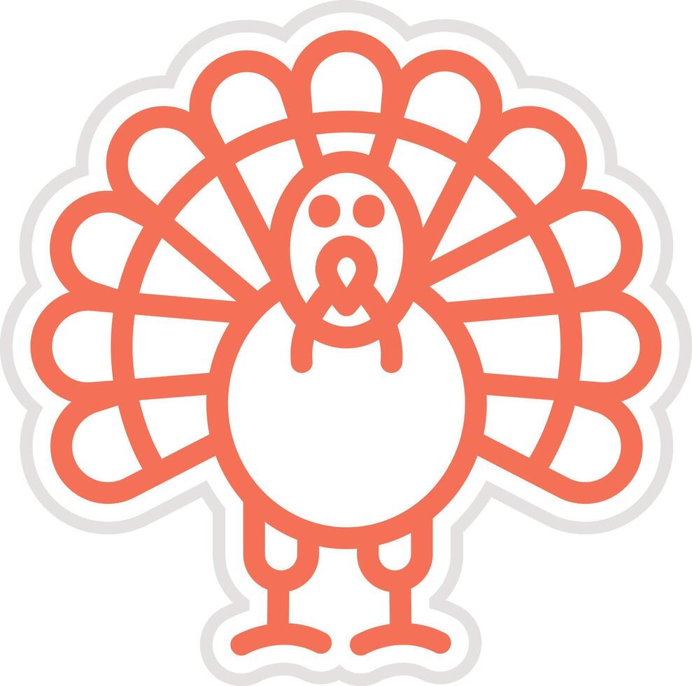 Turkey chicken Icon Design Illustration vector