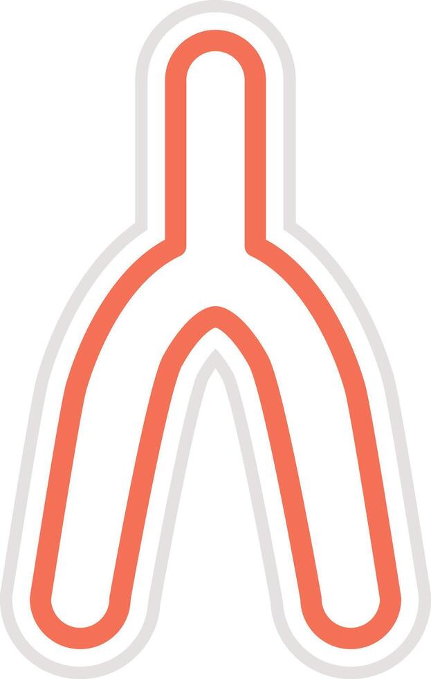 Wishbone Icon Design Illustration vector