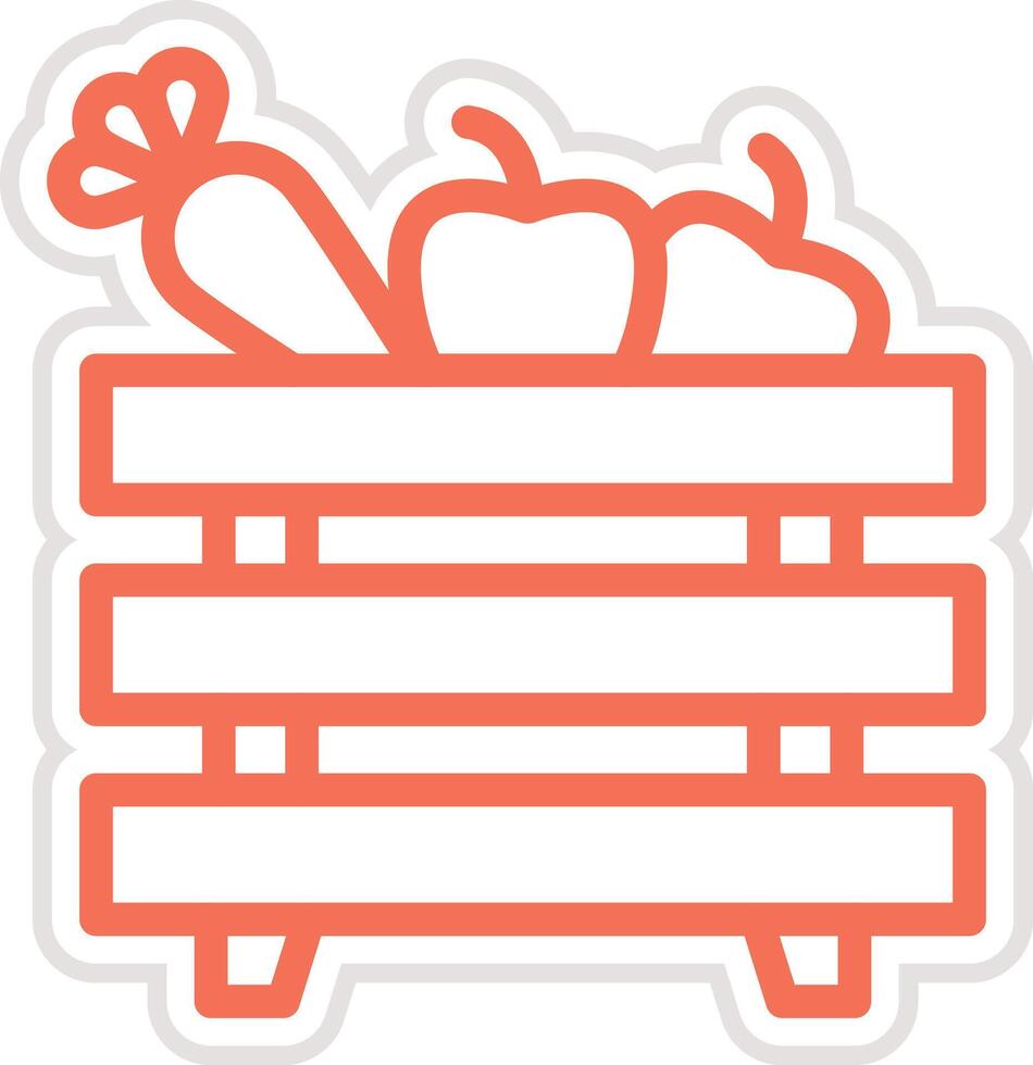 Fruit basket Icon Design Illustration vector