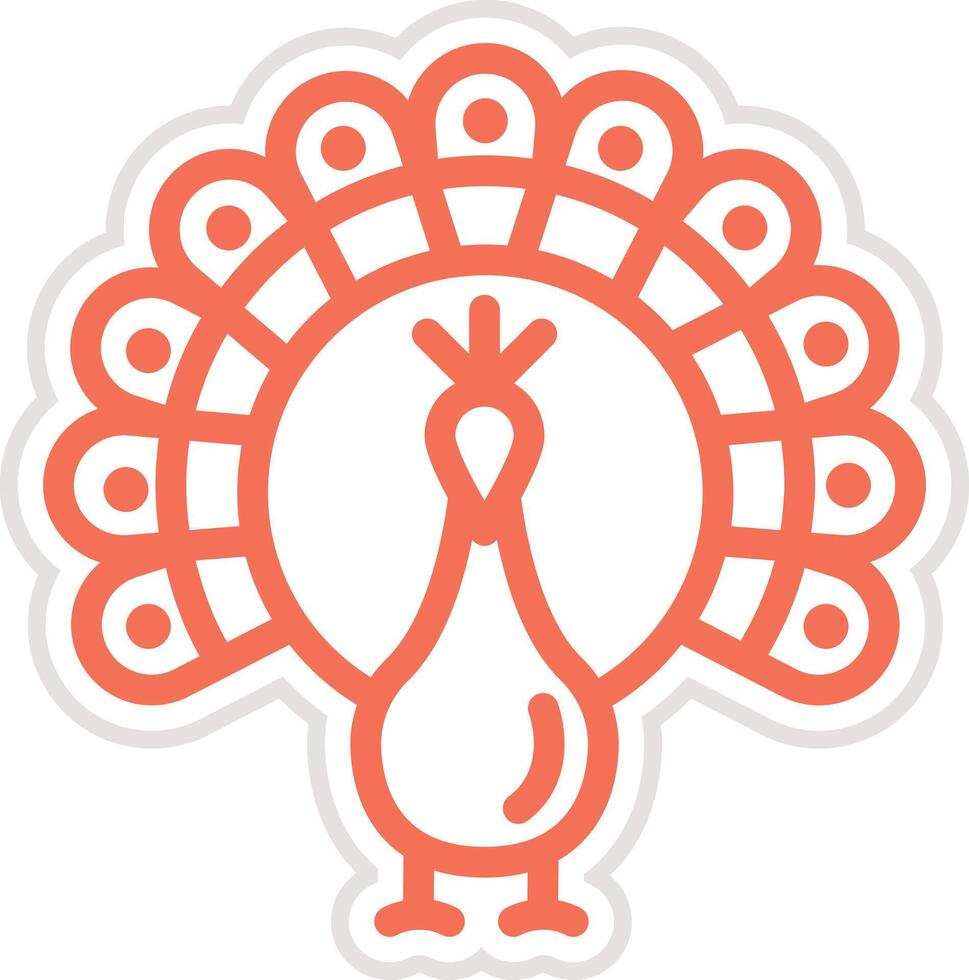 Peacock Icon Design Illustration vector