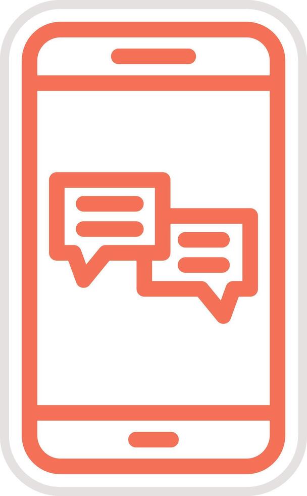 Mobile chat Icon Design Illustration vector