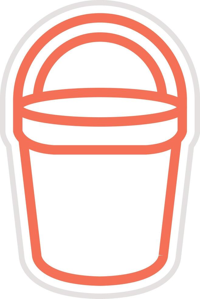 Bucket Icon Design Illustration vector