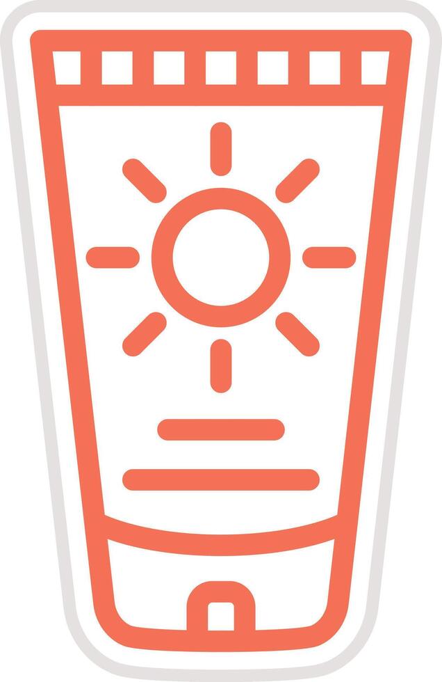 Sun cream Icon Design Illustration vector