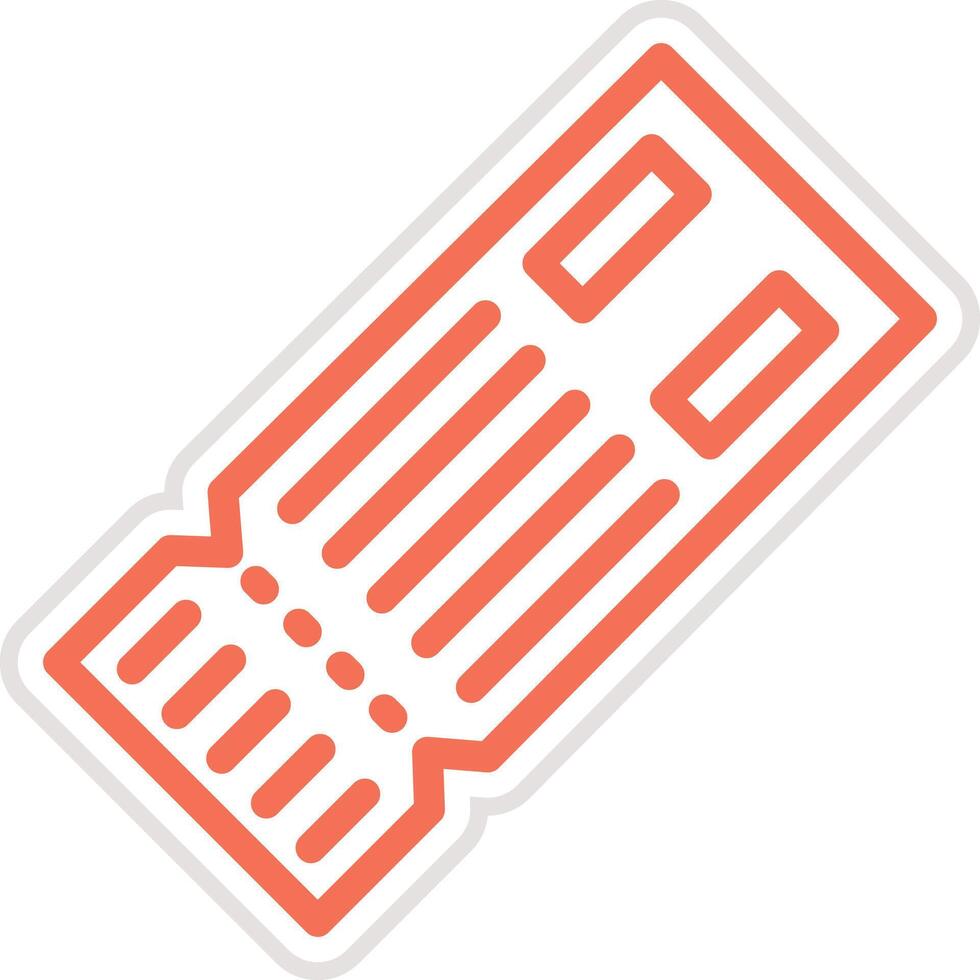 Plane ticket Icon Design Illustration vector