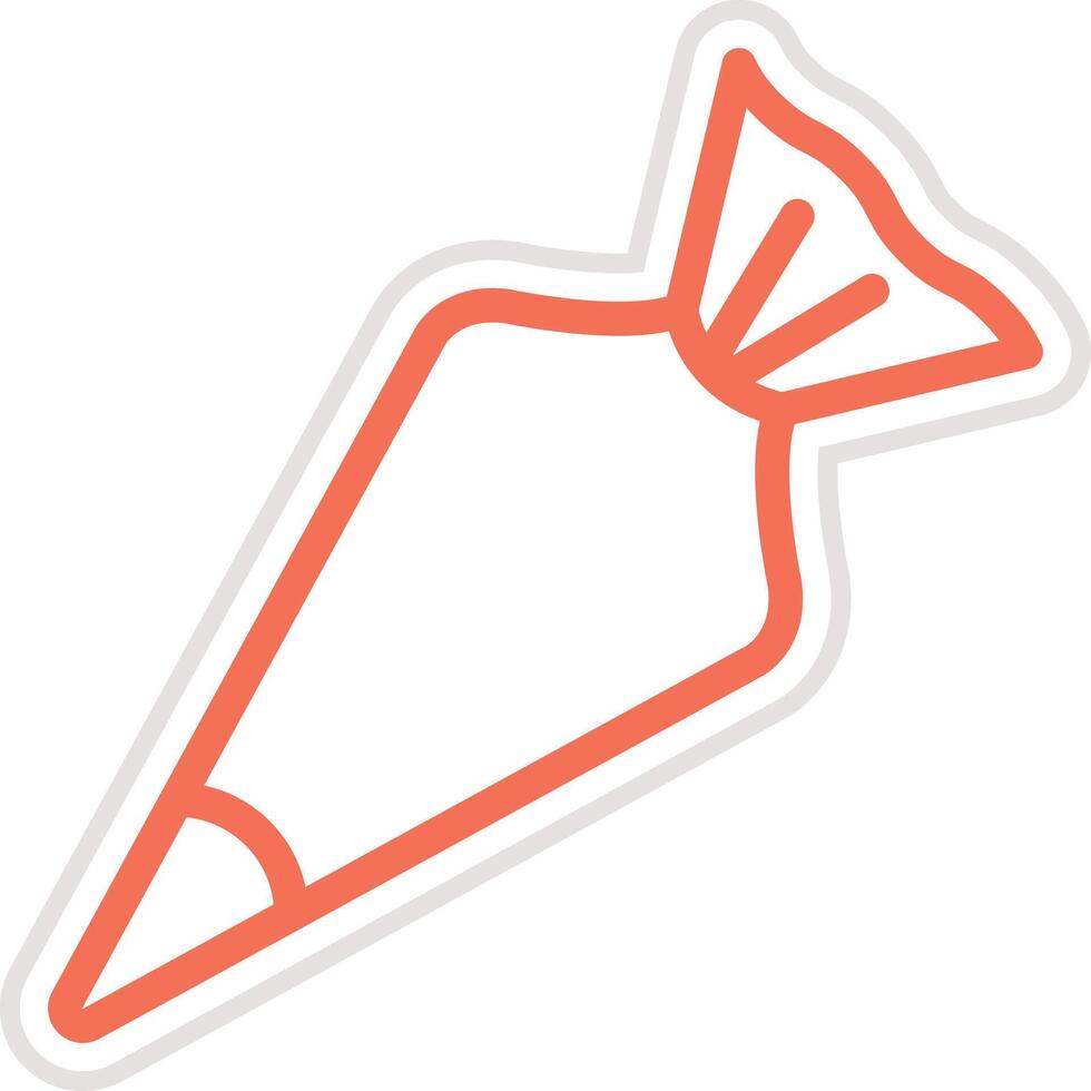 Pastry bag Icon Design Illustration vector