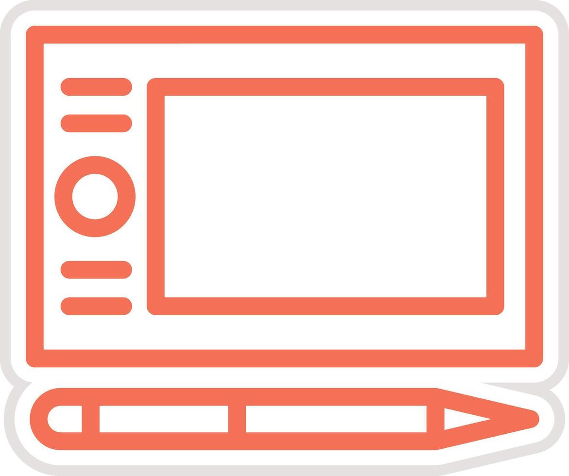 Graphic Tablet Icon Design Illustration vector