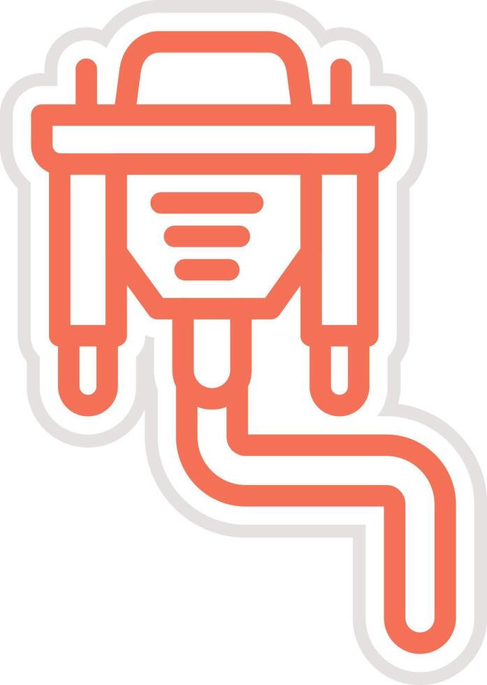 Vga Cable Icon Design Illustration vector