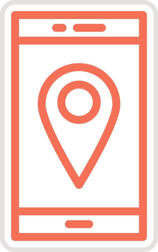 Mobile location Icon Design Illustration vector