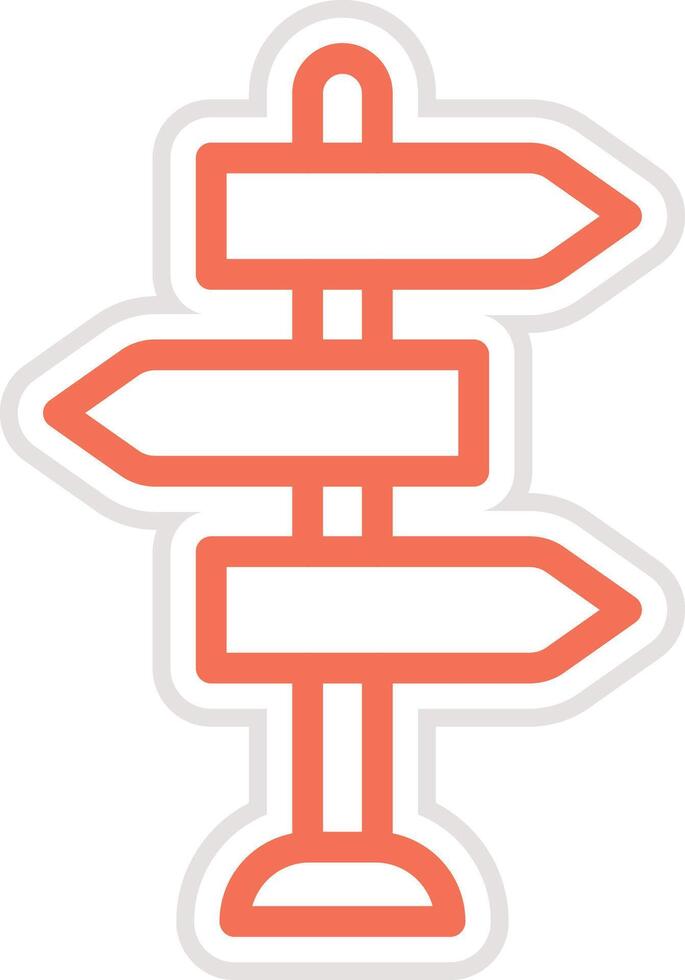 Signpost Icon Design Illustration vector
