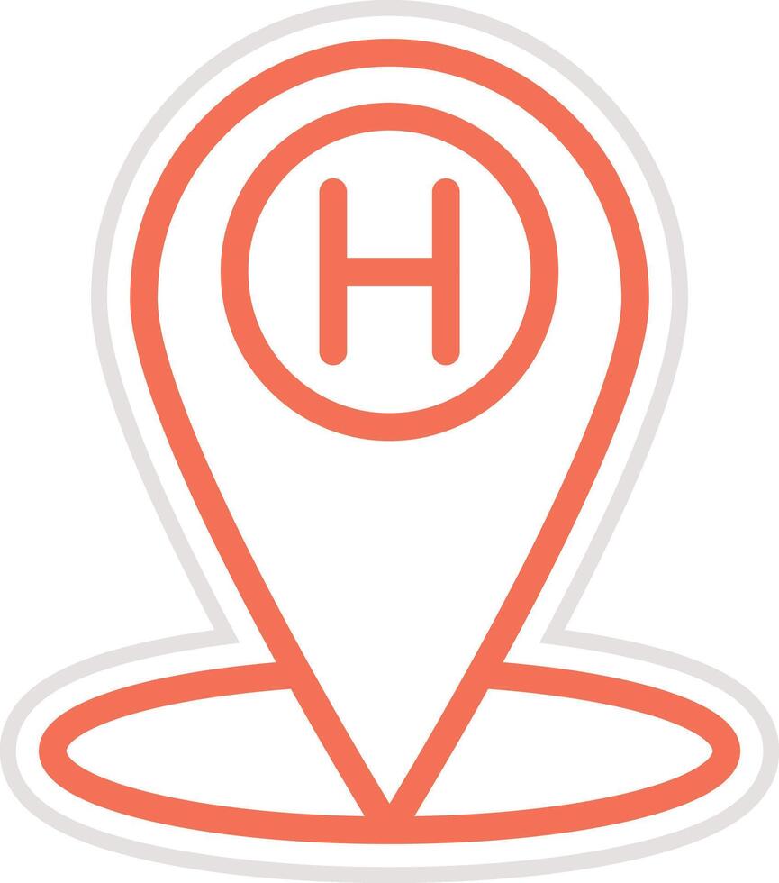 Hospital location Icon Design Illustration vector