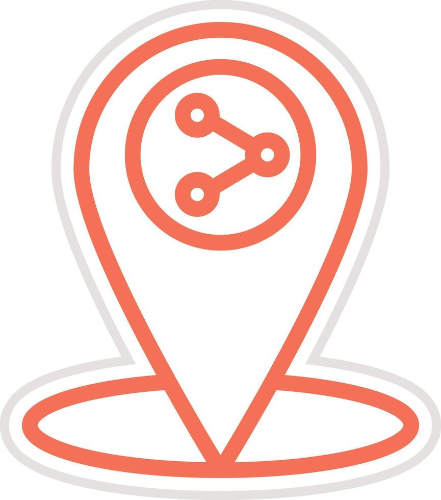 Share location Icon Design Illustration vector