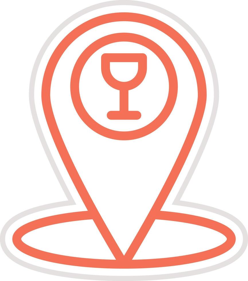 Cafe location Icon Design Illustration vector