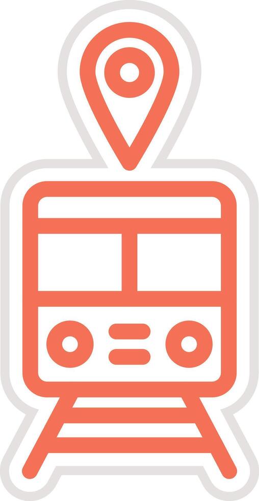Train station Icon Design Illustration vector