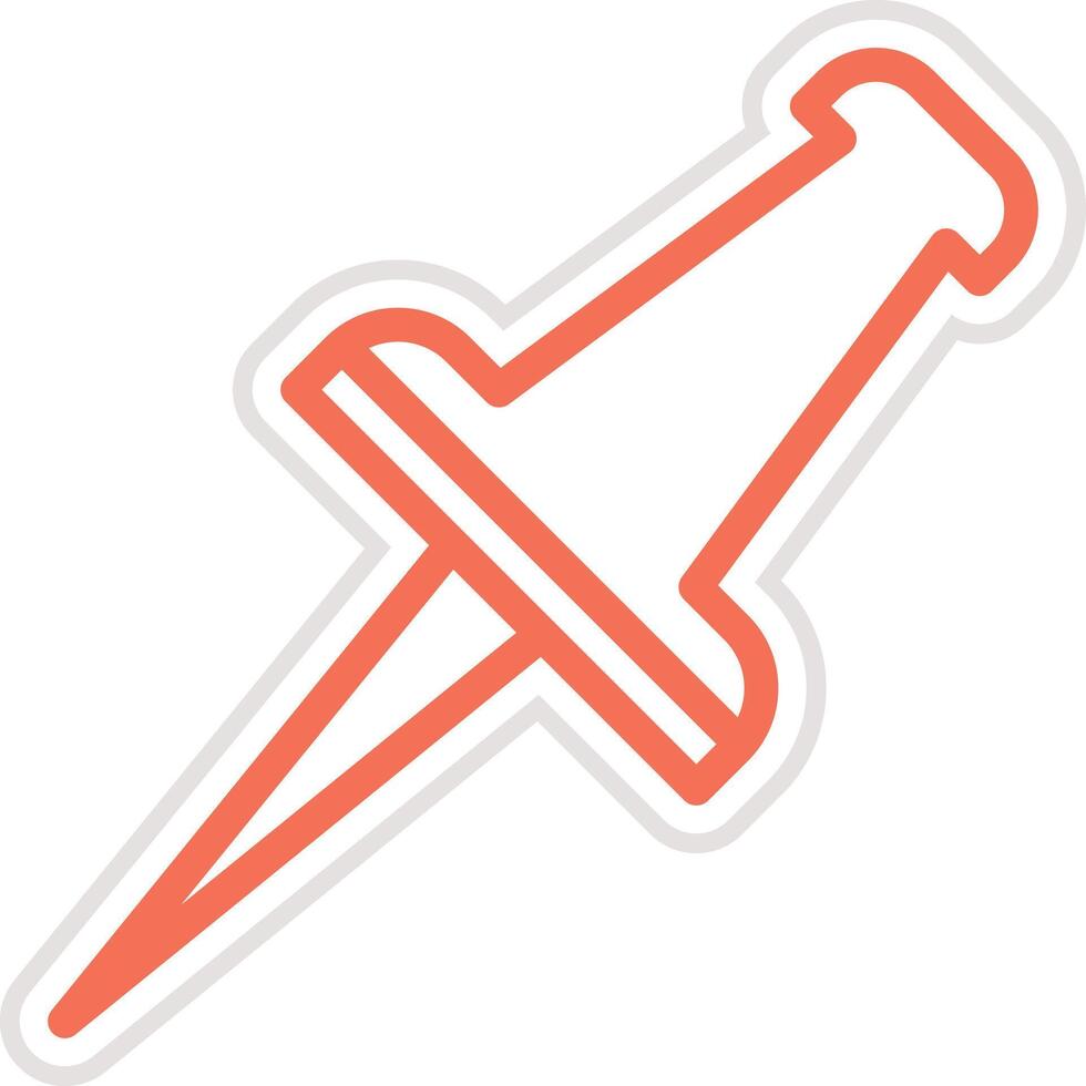 Pushpin Icon Design Illustration vector
