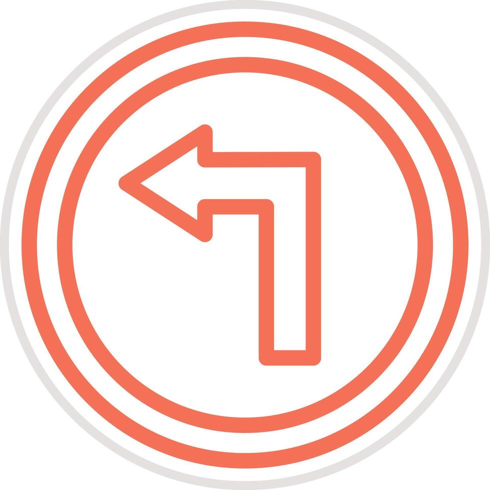 Left way Icon Design Illustration vector