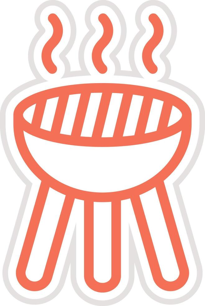 Grill Icon Design Illustration vector