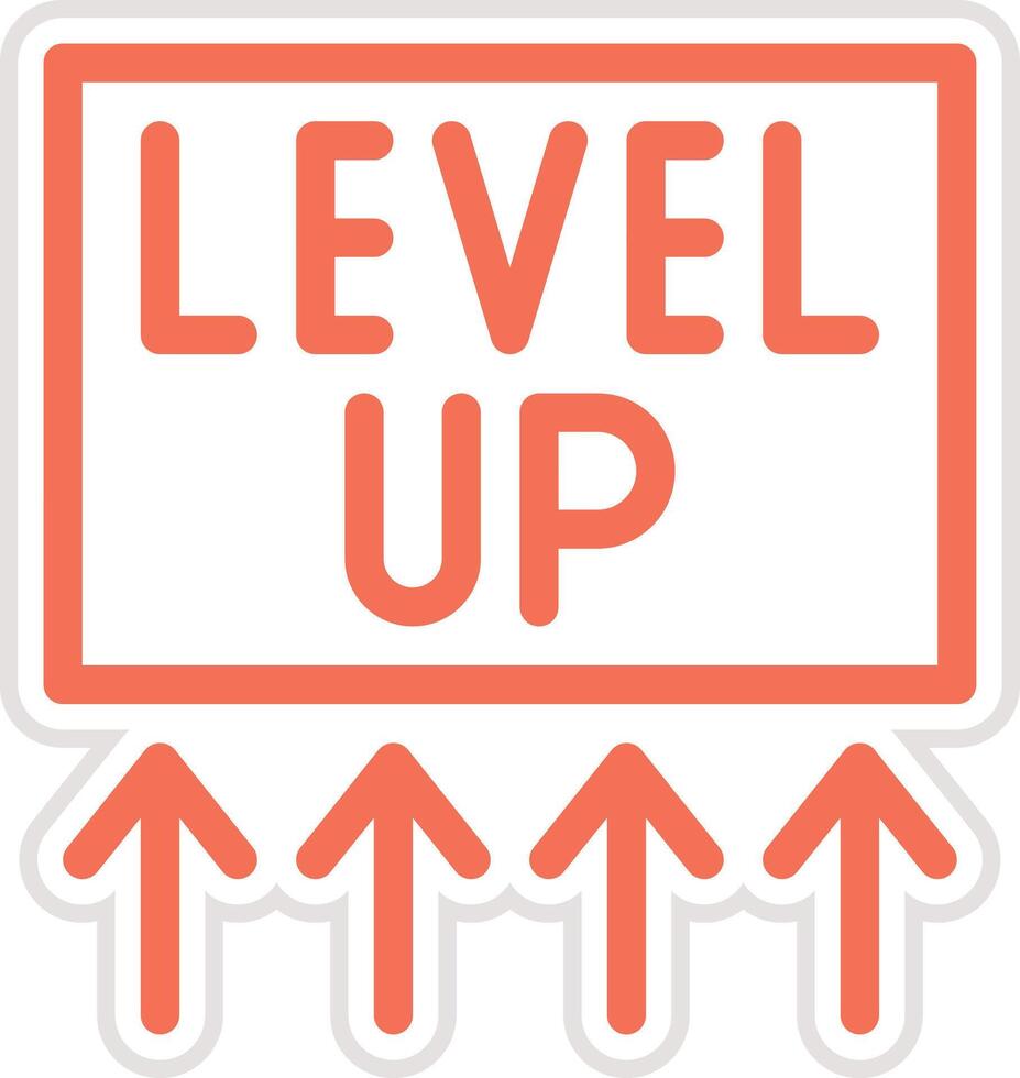 Level up Icon Design Illustration vector