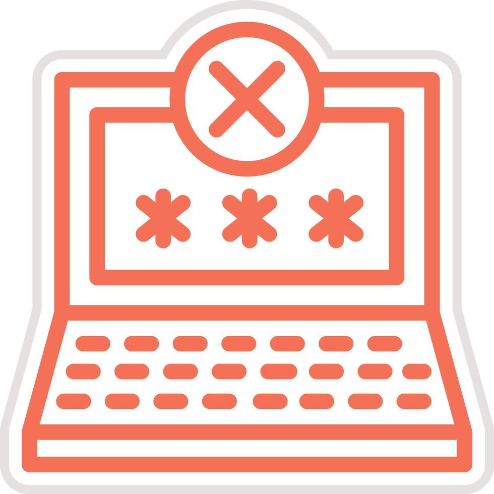 Denial Icon Design Illustration vector