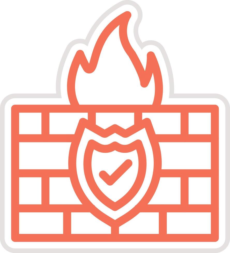 Firewall Icon Design Illustration vector