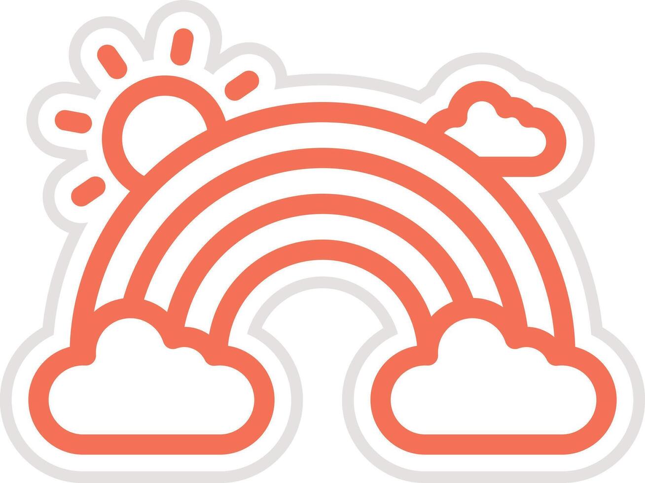 Rainbow Icon Design Illustration vector
