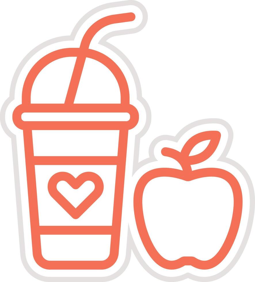 Milkshake Icon Design Illustration vector