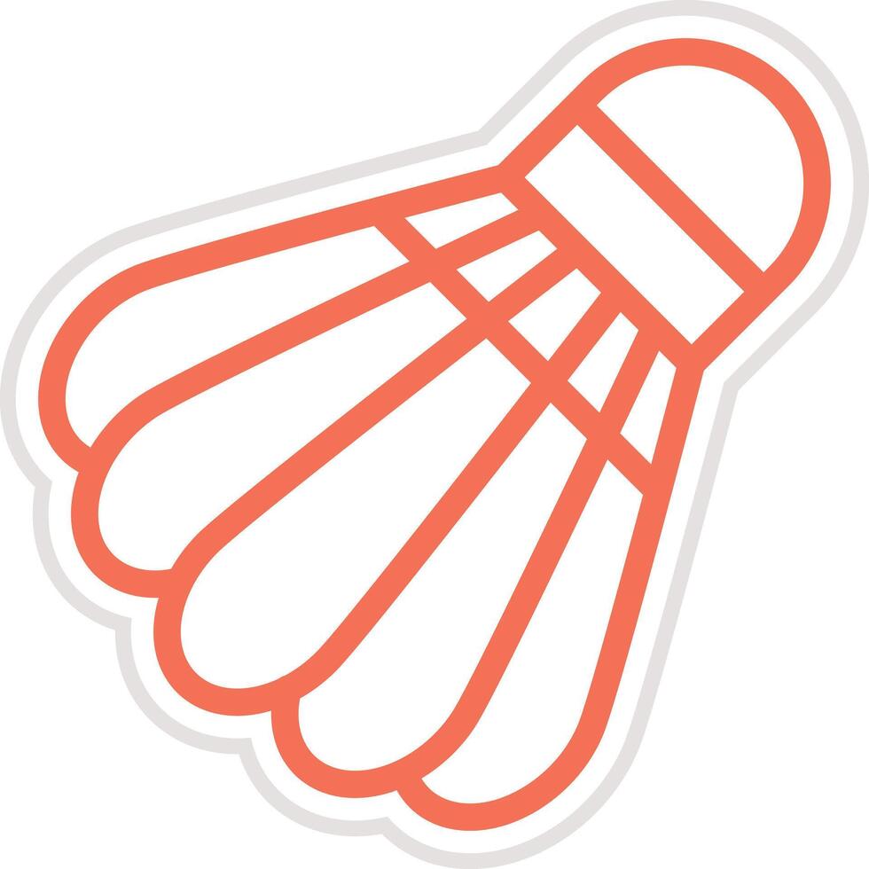 Shuttlecock Icon Design Illustration vector