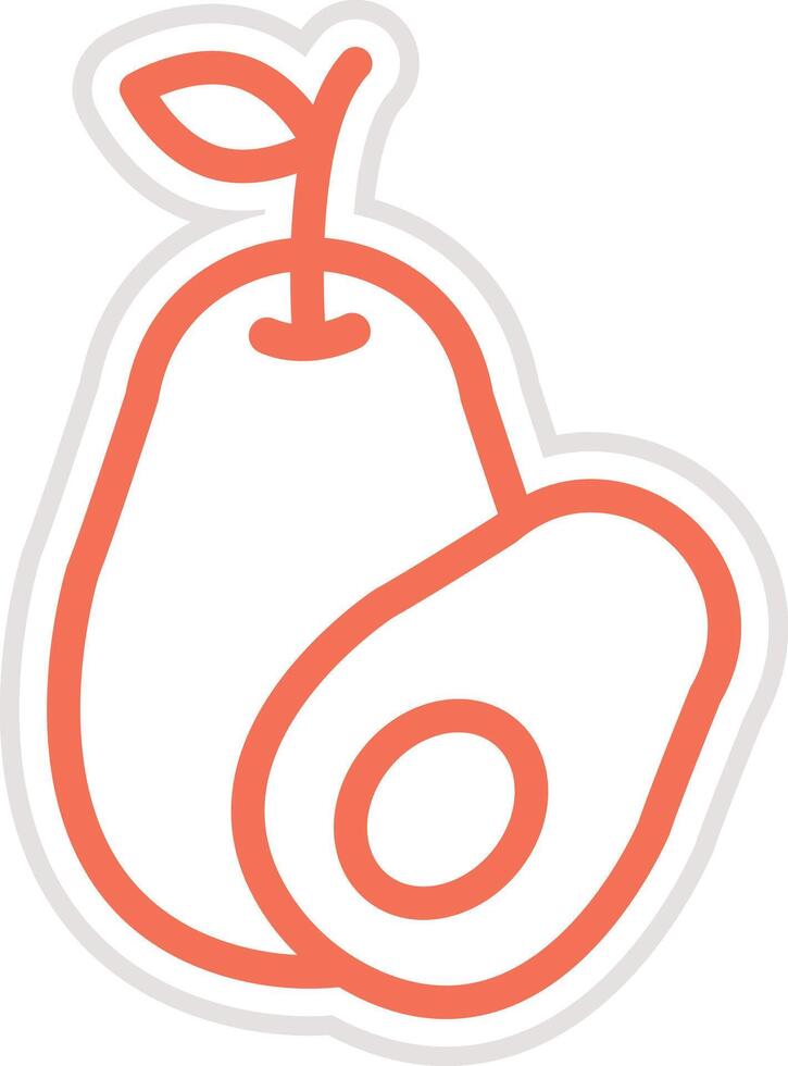 Avocado Icon Design Illustration vector