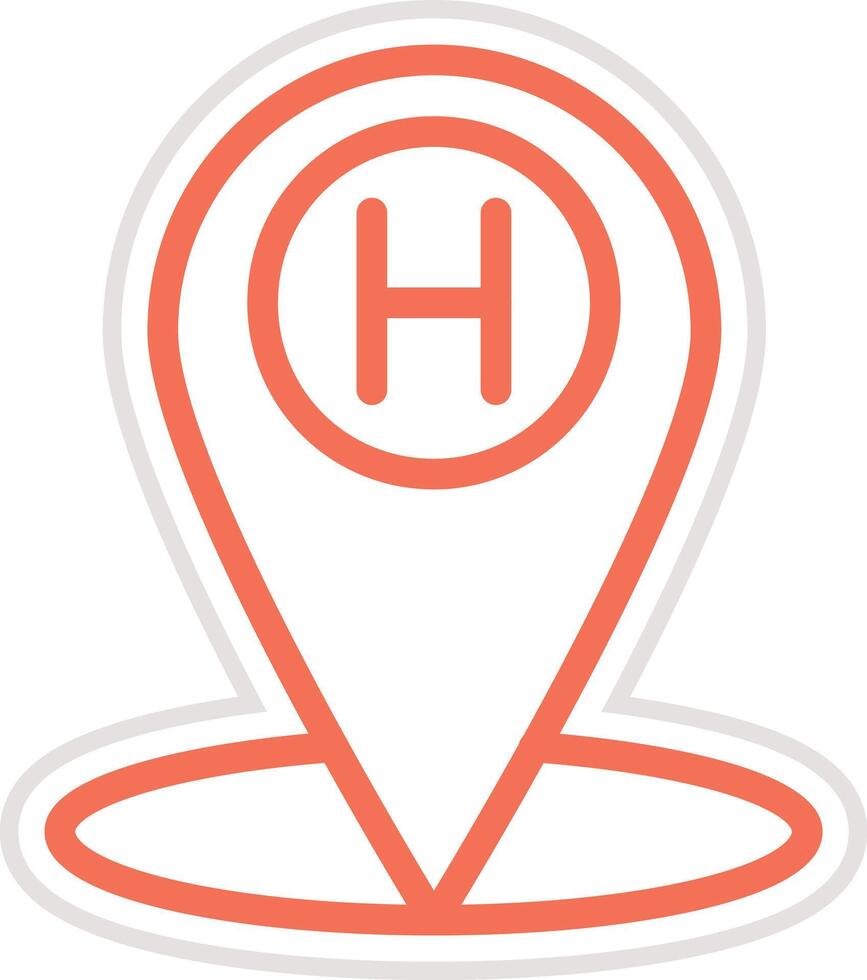 Hotel pin Icon Design Illustration vector