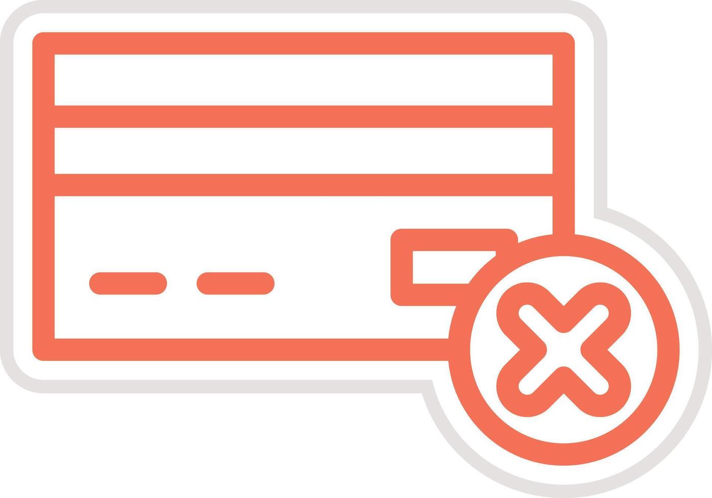 Payment failed Icon Design Illustration vector