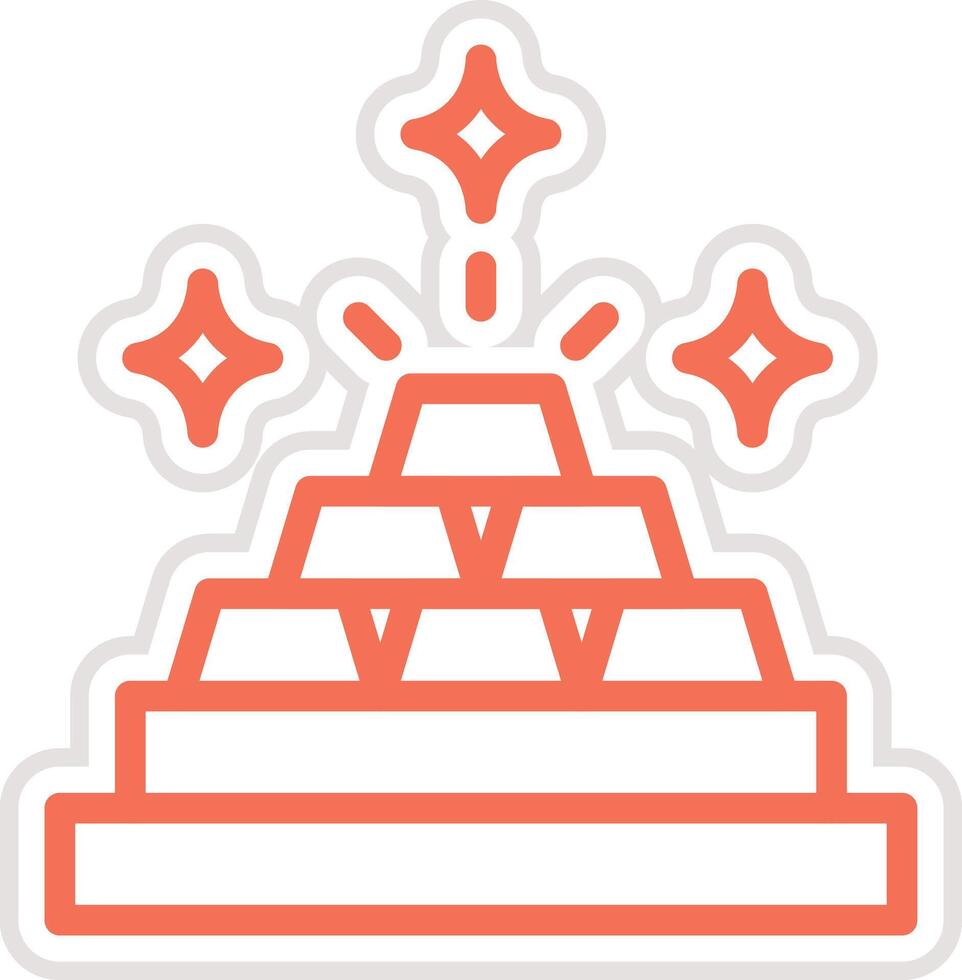 Gold ingots Icon Design Illustration vector