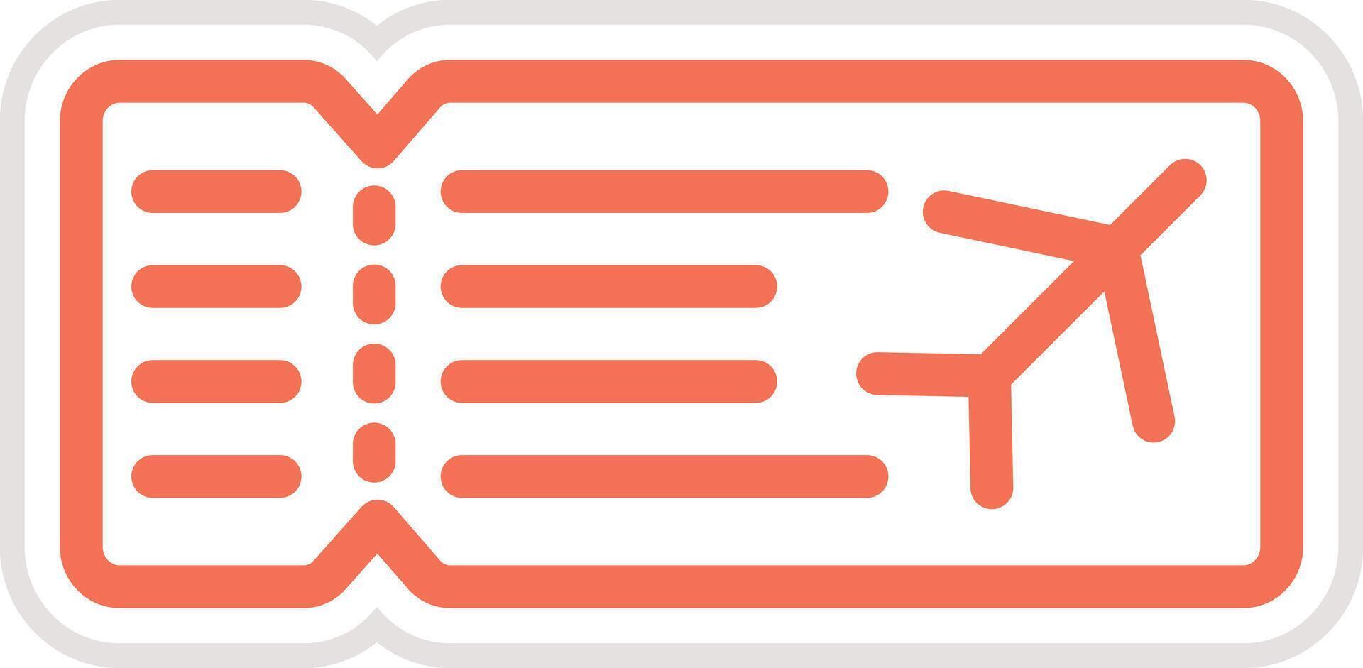 Plane ticket Icon Design Illustration vector