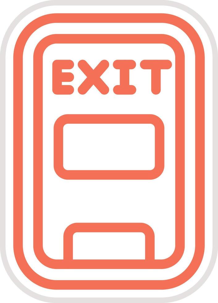 Emergency exit Icon Design Illustration vector