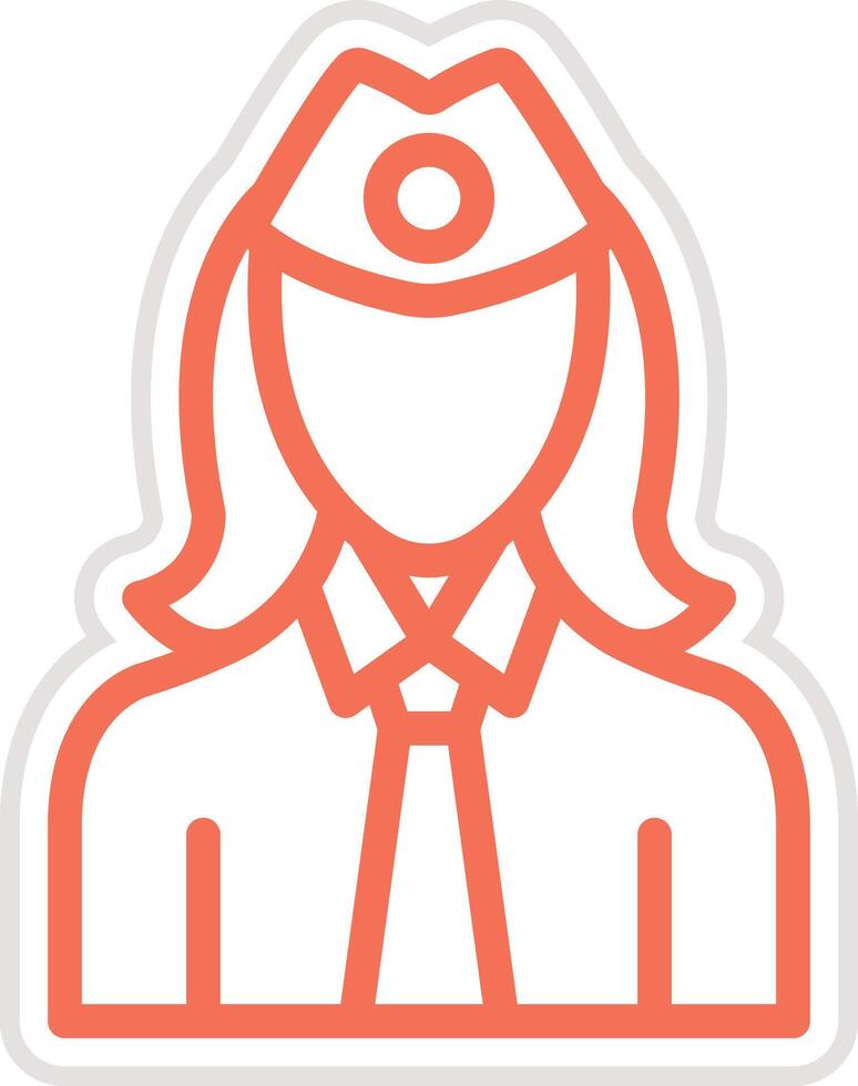 Air hostess Icon Design Illustration vector