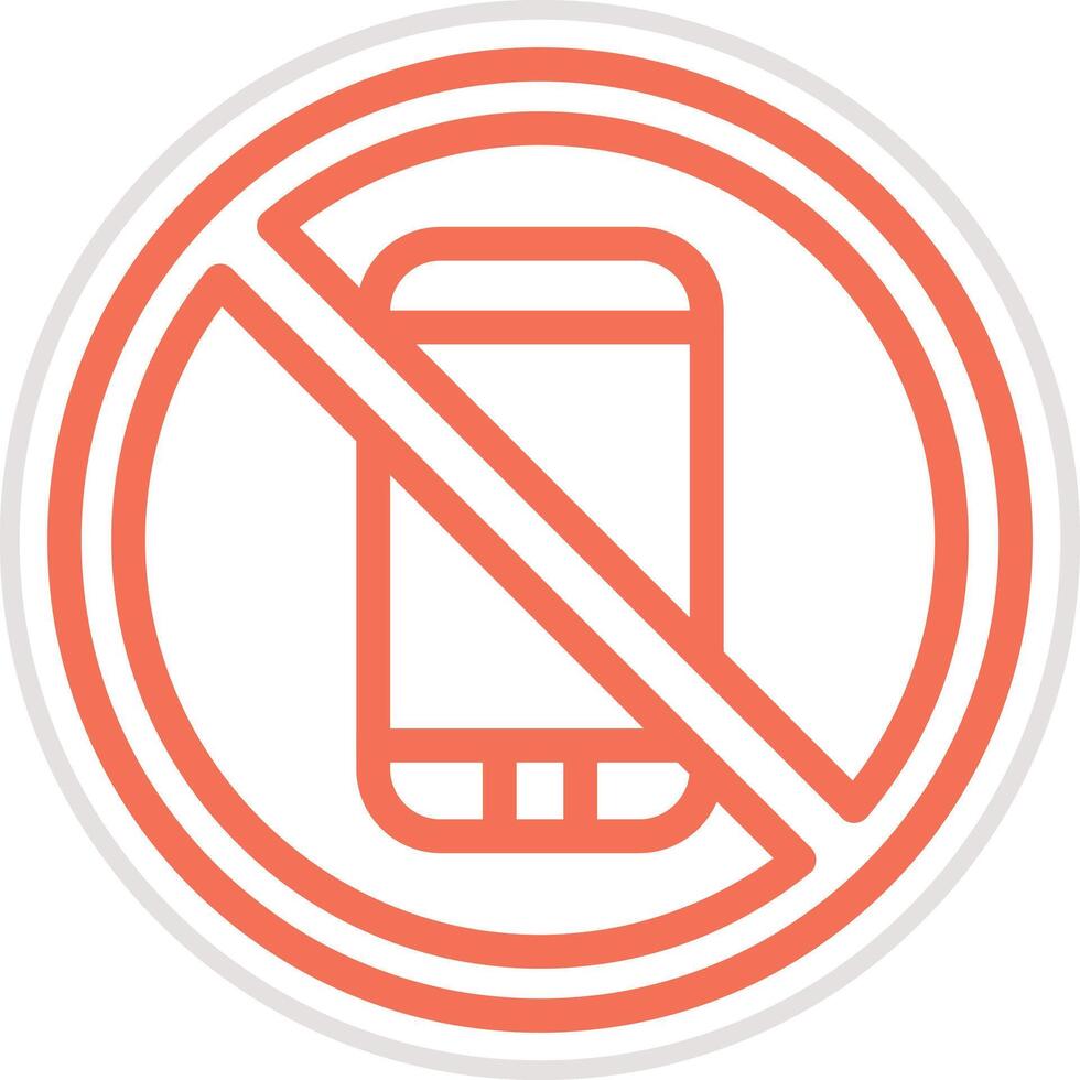 No phone Icon Design Illustration vector