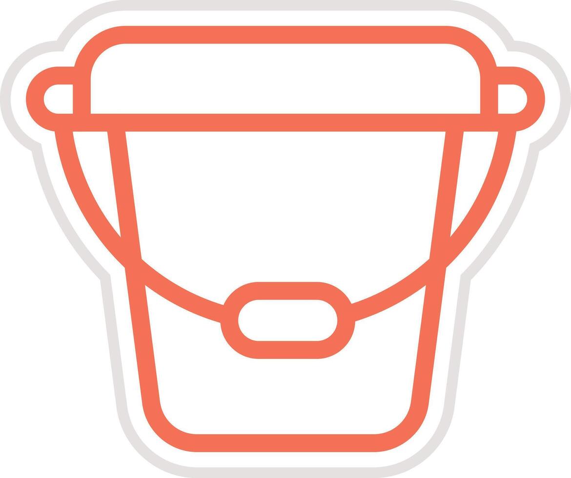 Bucket Icon Design Illustration vector